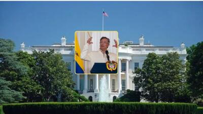 Petro llegó por una avenida diferente a la Casa Blanca