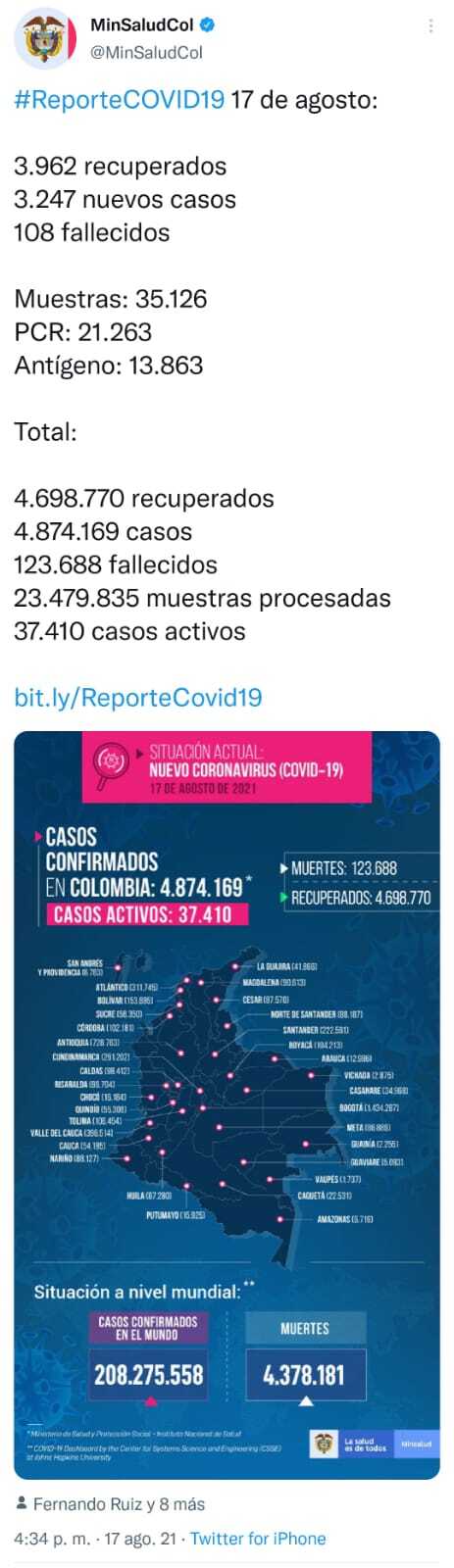 reporte covid 17 de agosto 2021.jpeg