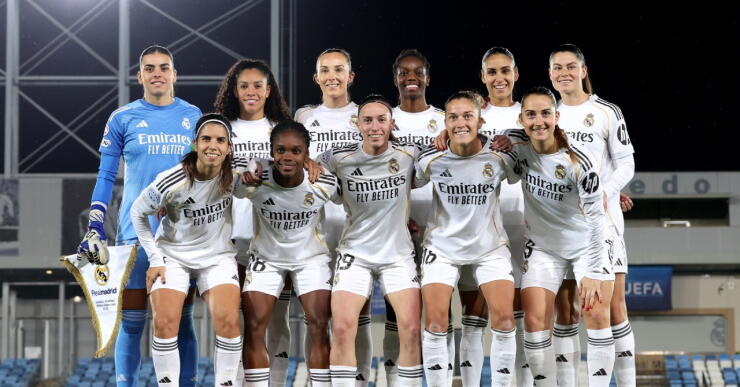 Linda Caicedo en la formación titular del Real Madrid femenino.
