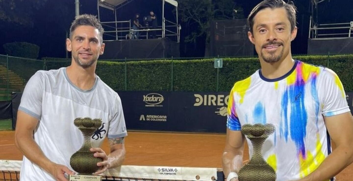 Guido Andreozzi (izquiera) y Cristian Rodríguez (derecha) campeones del Challenger de Cali