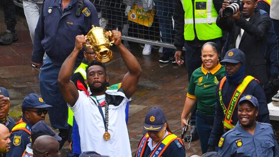 Siya Kolisi, jugador de los Springboks. Siya Kolisi, jugador de los Springboks.