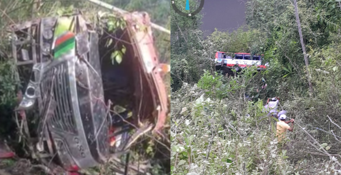 Accidente de tránsito en vía La Peña-Tobia: bus cayó  a un abismo