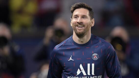 Lionel Messi, en el calentamiento con PSG Lionel Messi, en el calentamiento con PSG