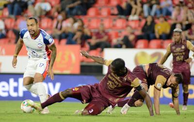 Acción de juego en el duelo entre Tolima vs. Alianza FC, por Liga BetPlay. Acción de juego en el duelo entre Tolima vs. Alianza FC, por Liga BetPlay.
