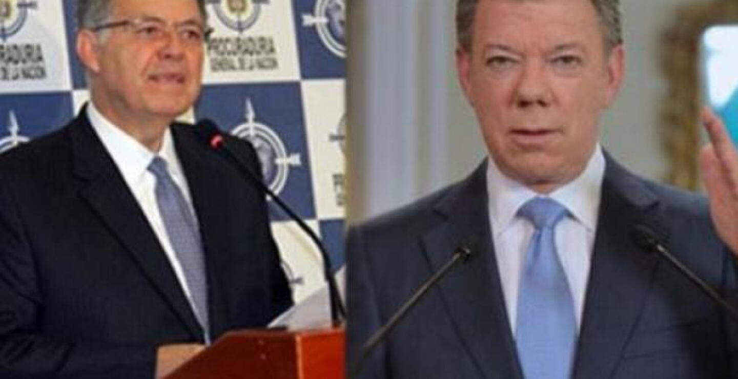 260125_Procurador Alejandro Ordóñez y presidente Juan Manuel Santos / Foto: Procuraduría-Presidencia