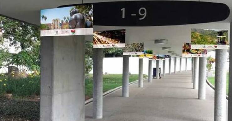 También hay elementos de esta campaña en el aeropuerto Enrique Olaya Herrera, en el pasillo de llegadas nacionales.