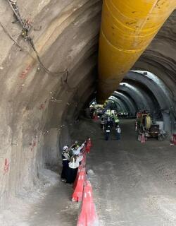 Cada día avanzan en excavar 4 metros del túnel, destacó la Secretaría de Infraestructura Física de Antioquia 