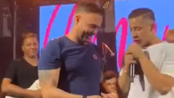 338527_Blu Radio/ Michael Ortega con un amigo. Foto: Tomada de video