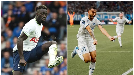 Dávinson Sánchez y Luis Javier Suárez, jugadores colombianos que militan en el Tottenham y Olympique de Marsella, respectivamente.