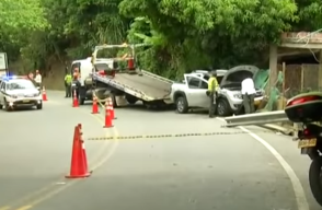 330993_BLU Radio. Lugar de fatal accidente en Titiribí en el que murieron 4 personas / Foto: Captura de video