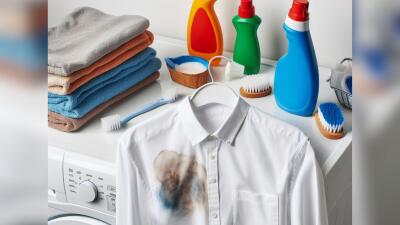 Imagen referencial, limpieza de manchas en la ropa 