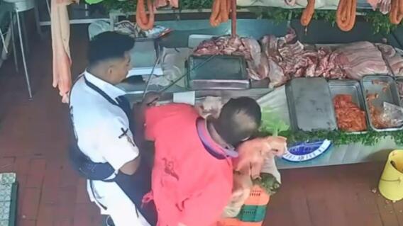 Carnicero agredió a su compañero por un simple empujón Carnicero agredió a su compañero por un simple empujón