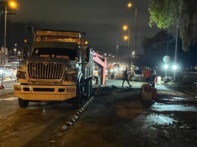 Obras en Autopista Norte  Obras en Autopista Norte