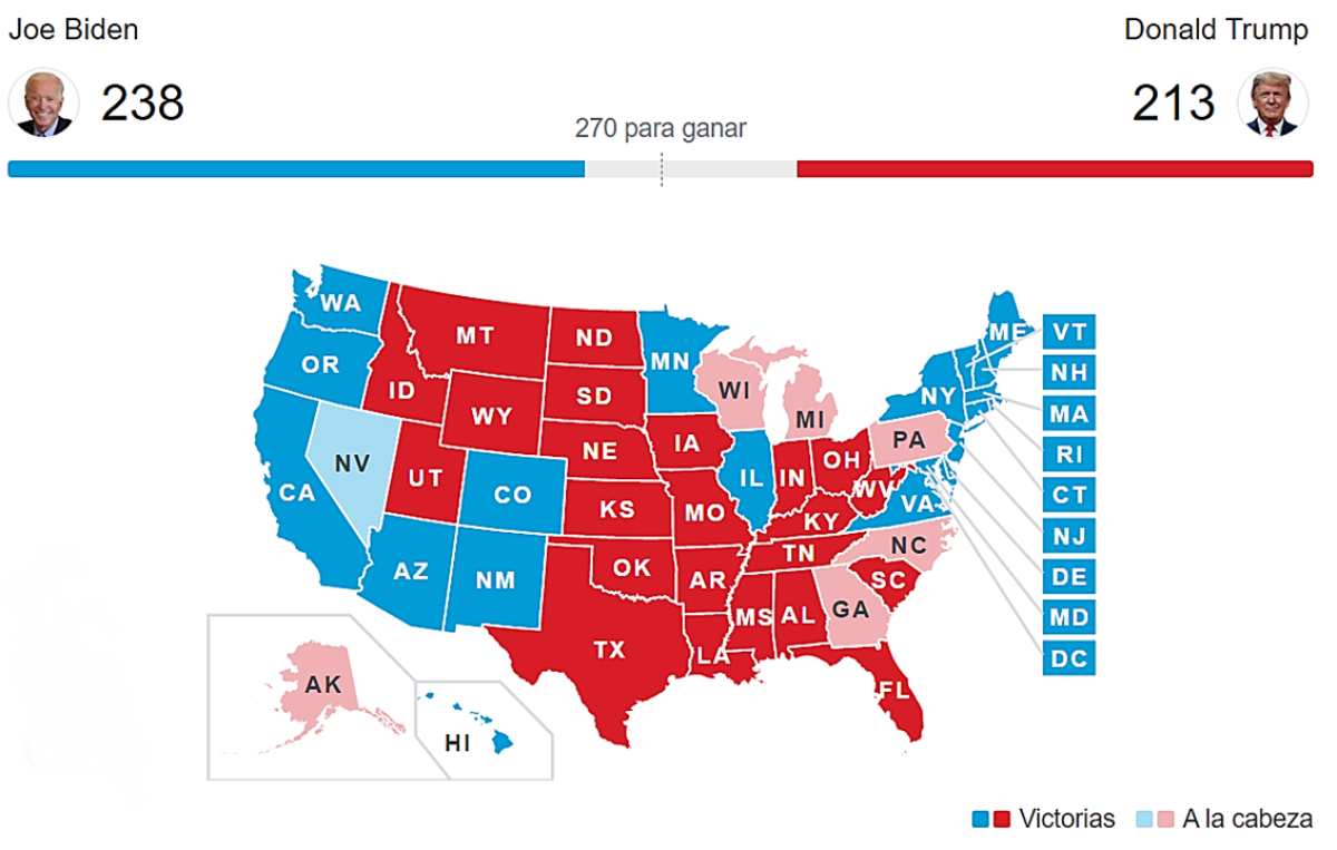 Mapa Elecciones Estados Unidos
