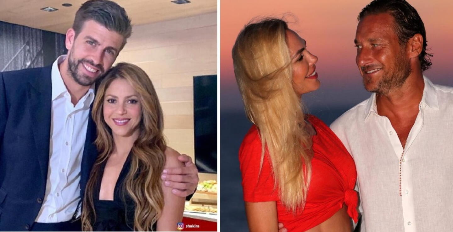 Shakira y Piqué y Francesco Totti y Ilary Blasi