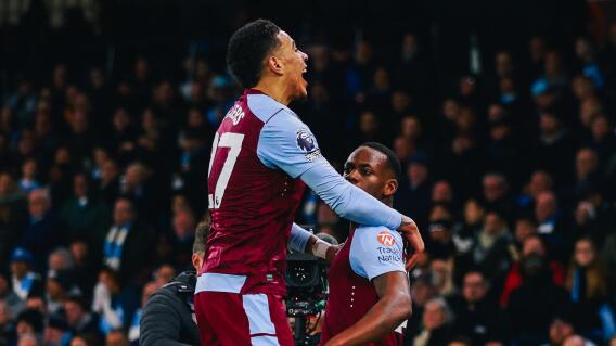 Jhon Jáder Durán festejando su gol contra el Manchester City. Jhon Jáder Durán festejando su gol contra el Manchester City.