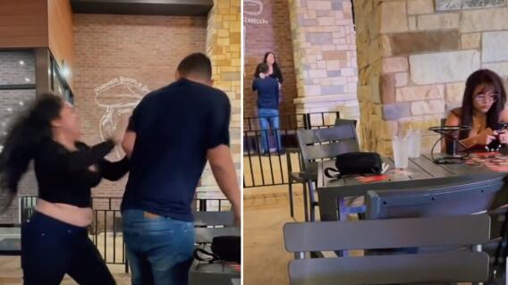 El hombre implicado en la infidelidad recibió varios golpes de su pareja.