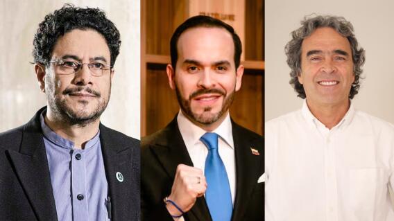 Iván Cepeda, Abelardo de la Espriella, Sergio Fajardo.