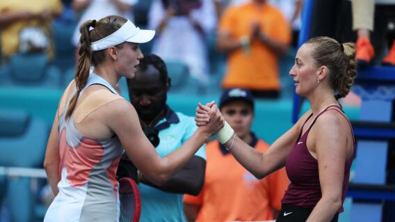 Petra Kvitova y Elena Rybakina, en el WTA 1.000 de Miami Petra Kvitova y Elena Rybakina, en el WTA 1.000 de Miami
