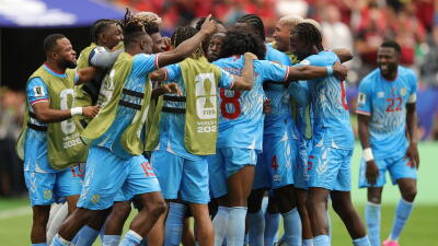 Jugadores de la RD Congo en el duelo contra Portugal en el Mundial 2026.