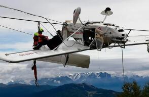 345375_Rescate de aeronave en los Alpes italianos // Fotos: Facebook CNSAS oficial