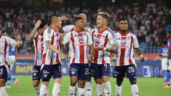 Jugadores del Junior en un partido de la Liga BetPlay II-2025.