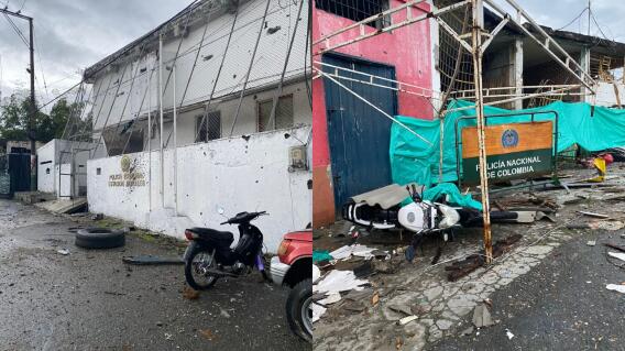Hostigamiento a policías en Morales, Cauca Hostigamiento a policías en Morales, Cauca