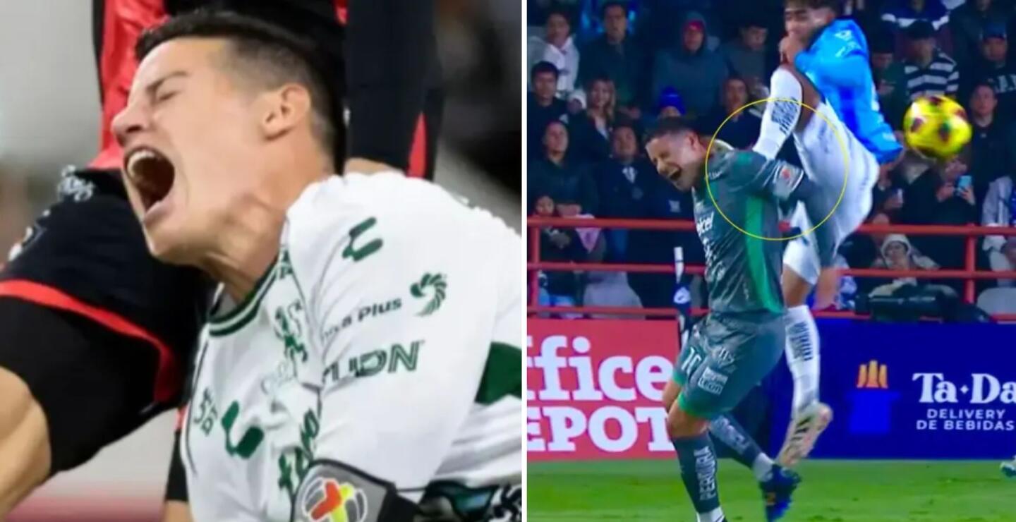 James Rodríguez ha sido víctima de continuos ataques por sus rivales durante sus partidos con el León de México