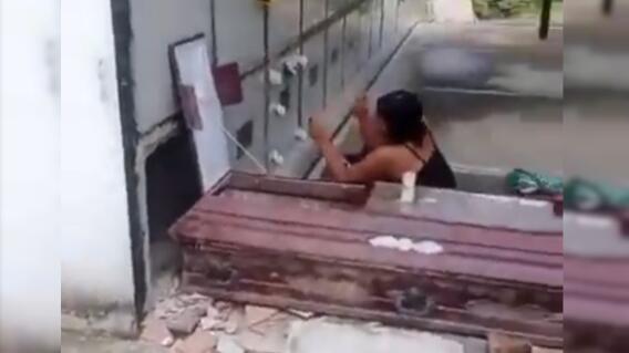 Mujer desenterró a hombre en Santander