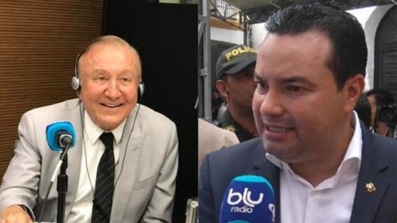 330733_BLU Radio, alcalde de Bucaramanga, Rodolfo Hernández, y el gobernador de Santander, Didier Tavera Amado / foto: BLU Radio