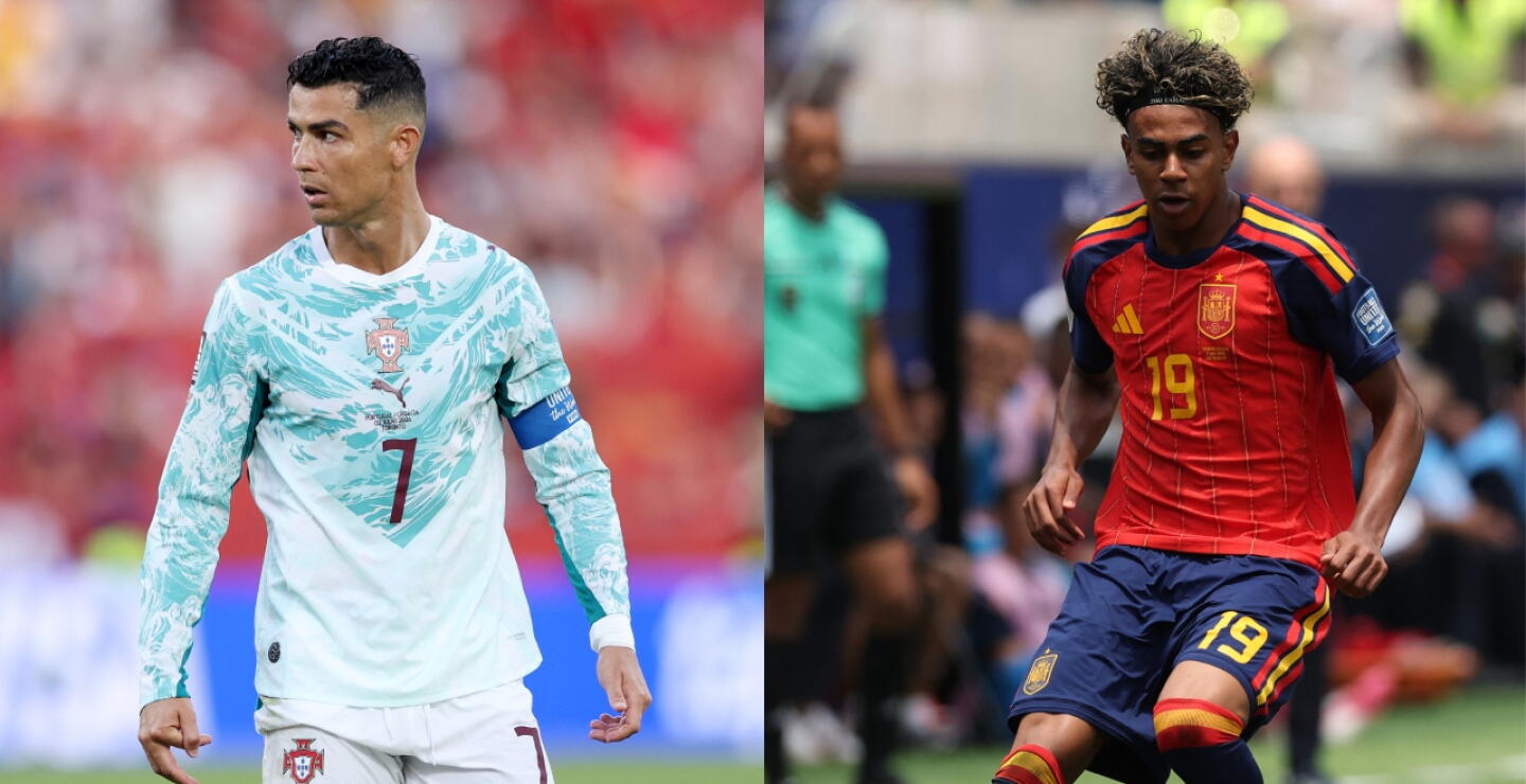 Cristiano Ronaldo y Lamine Yamal rivalizarán en Portugal vs. España. 