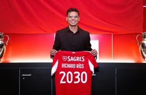 Richard Ríos fichó por Benfica hasta el 2030.