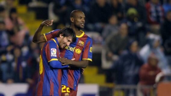 Eric Abidal y Lionel Messi Eric Abidal y Lionel Messi