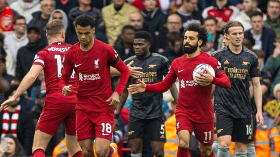 Mohamed Salah celebrando su gol contra el Arsenal. Foto: Liverpool Twitter Oficial Mohamed Salah celebrando su gol contra el Arsenal. Foto: Liverpool Twitter Oficial