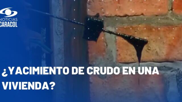 Familia en Barrancabermeja dice que está brotando petróleo del patio de su casa Familia en Barrancabermeja dice que está brotando petróleo del patio de su casa