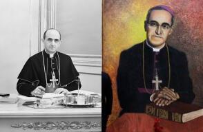 302177_Papa Pablo VI y Monseñor Óscar Romero - Foto: AFP