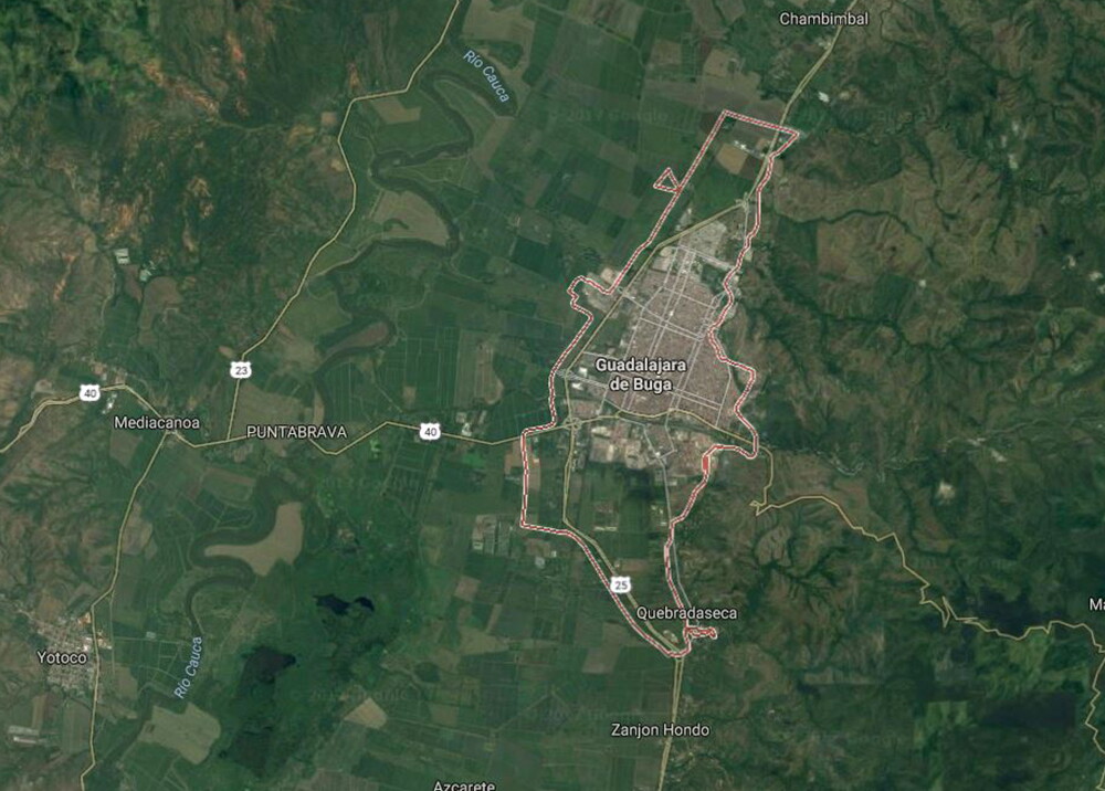 Buga Mapa Al menos 13 familias, en zona de riesgo por creciente súbita de ...