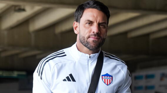 Sebastián Viera, técnico del Junior de Barranquilla. 