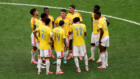 Selección Colombia en el partido ante la Selección de Suiza 