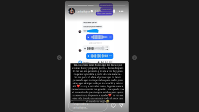 Maryan Gómez, del Desafío, le confesó a Carballo que estaba enferma.