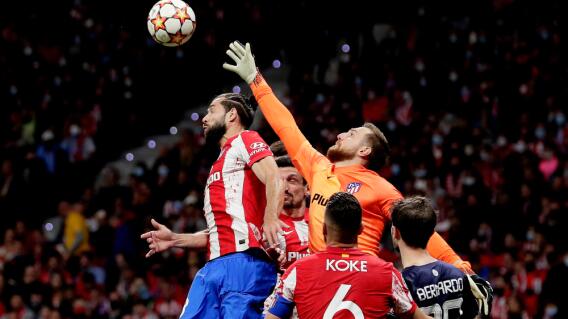 Jan Oblak, guardameta del Atlético de Madrid contra Manchester City Jan Oblak, guardameta del Atlético de Madrid contra Manchester City
