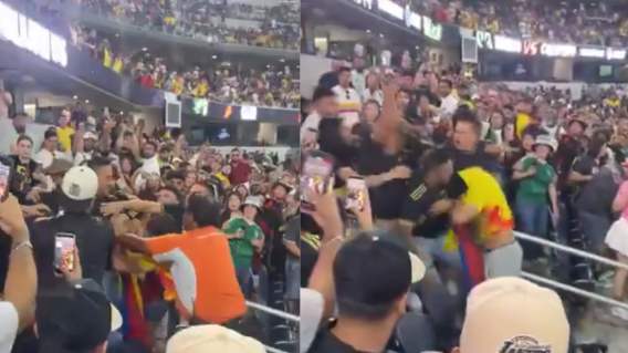 Pelea en las tribunas del AT&T de Texas Pelea en las tribunas del AT&T de Texas