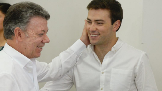 324836_BLU Radio. Esteban Santos y Juan Manuel Santos / Foto: Instagram Esteban Santos
