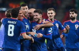 La Selección de Croacia en el partido frente a República Checa por la Liga de Naciones. 