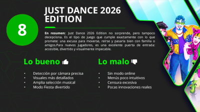 Calificación Just Dance 2026 Edition Calificación Just Dance 2026 Edition
