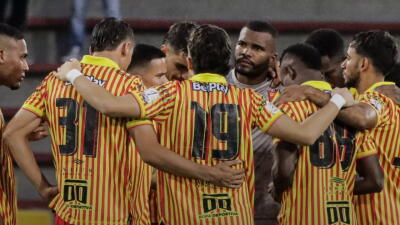 Jugadores del Deportivo Pereira en un partido de la Liga BetPlay II-2026.