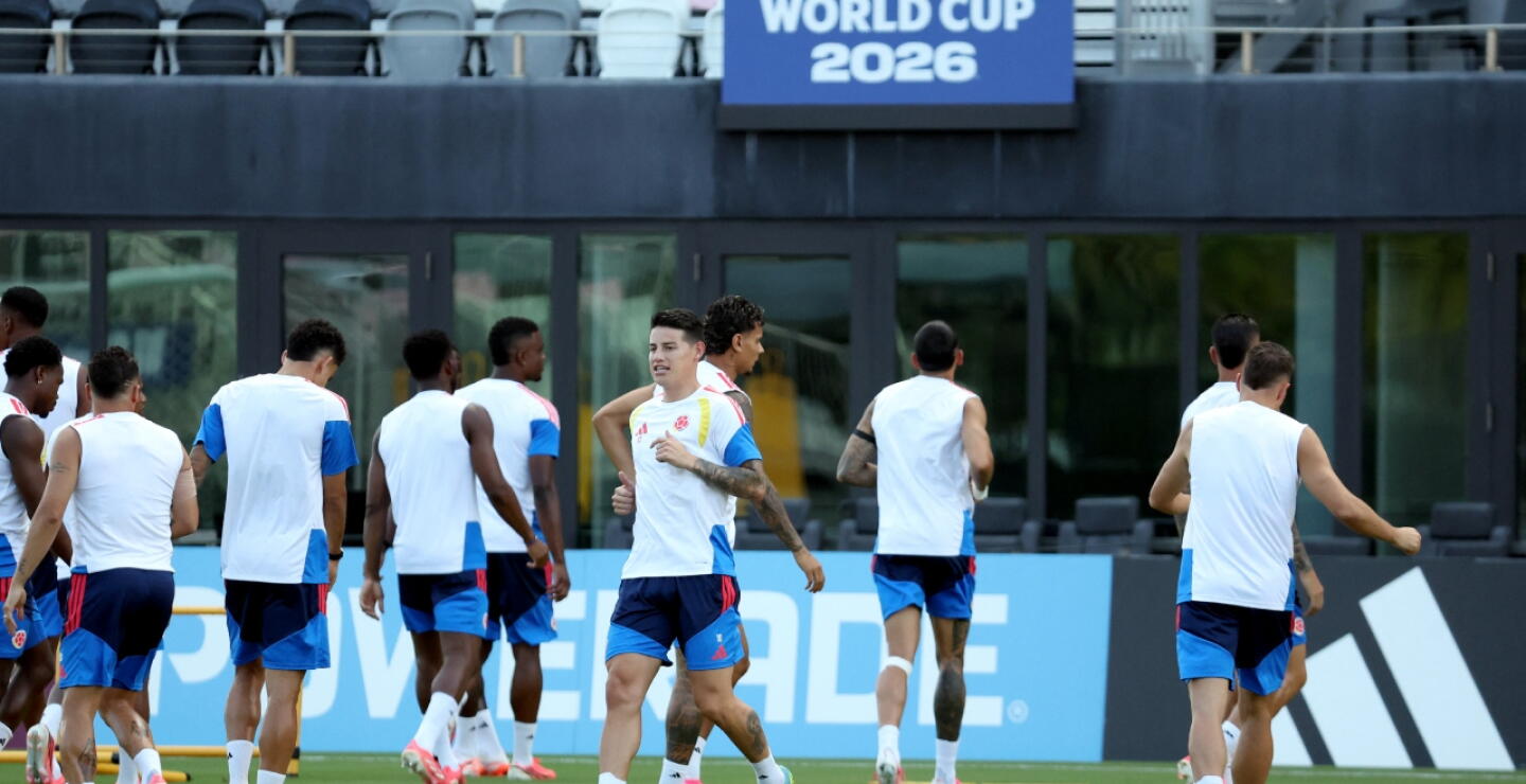 Jugadores de la Selección Colombia en uno de los entrenamientos en la Copa del Mundo 2026.