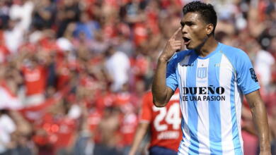 Teófilo Gutiérrez en su paso por Racing de Avellaneda. 