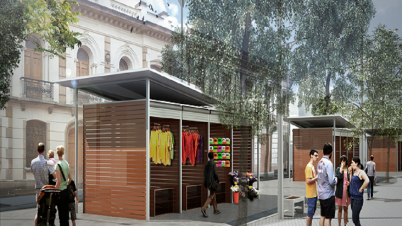 144463_Este es uno de los renders entregados por la administración distrital sobre las obras de peatonalización. Foto: Prensa Alcaldía.