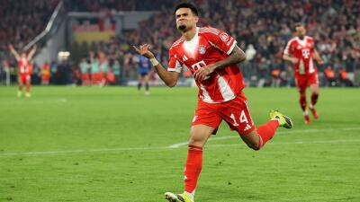 Luis Díaz en Bayern Múnich vs. Atalanta por la Champions League.